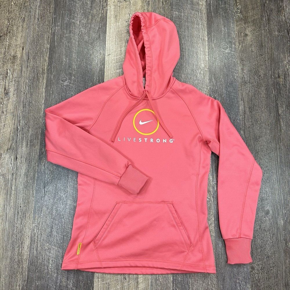 Nike Women's Size Small Livestrong Therma Fit Pink‎ Hoodie Style 427525